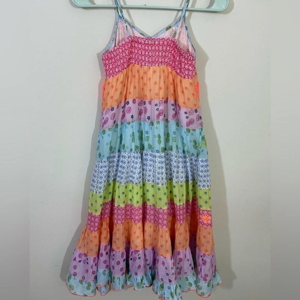 Mini & Maggi sz 7-8 dress summer style full style mixed media skirt